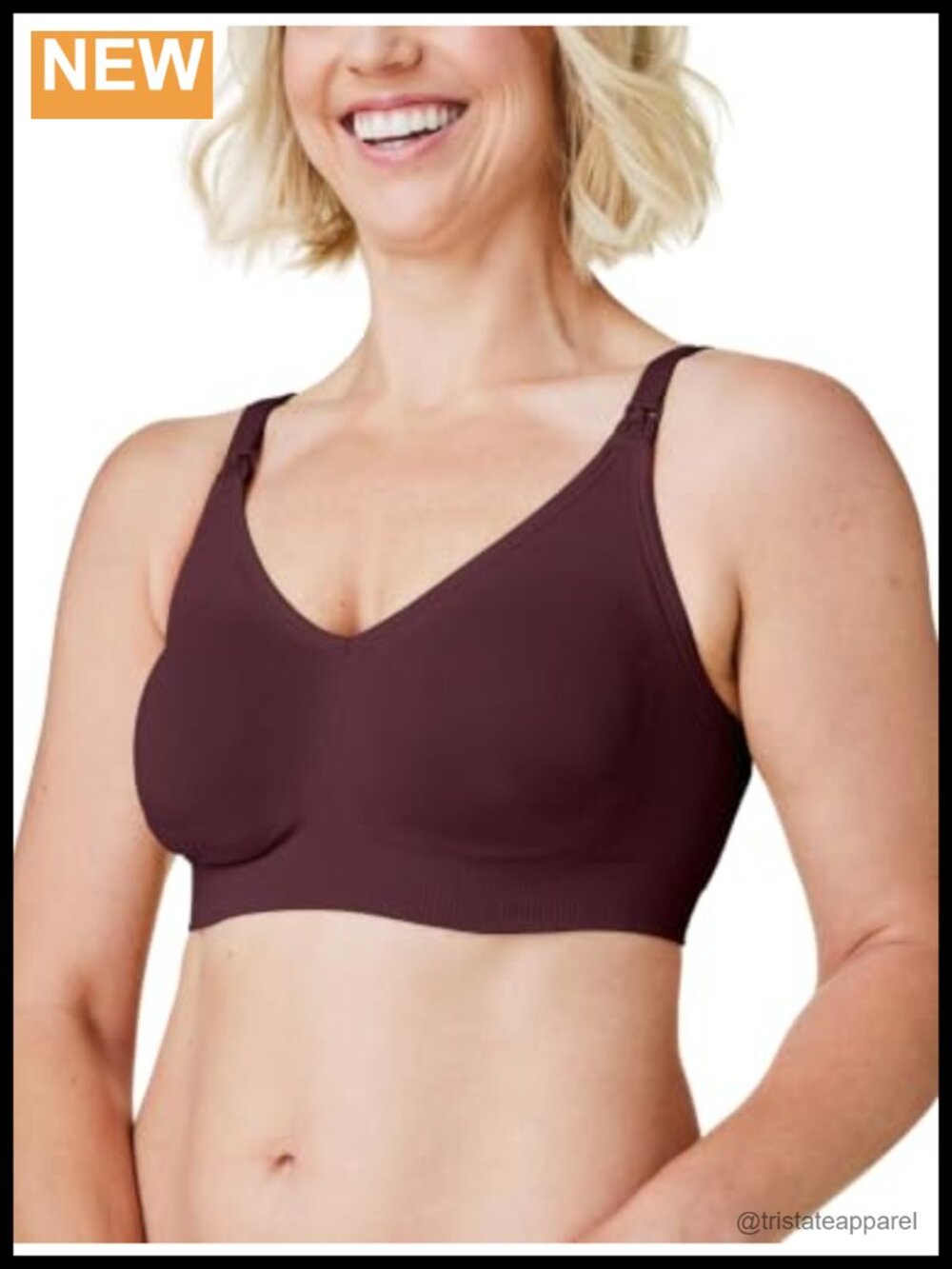 Seamless Nursing Bra Wire-Free Medium Support Drop-Away Cups